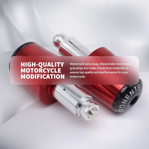 7/8″ 22MM Motorcycle Bar Ends Universal Compatible with Yamaha YZF R1 R3 R6 Red