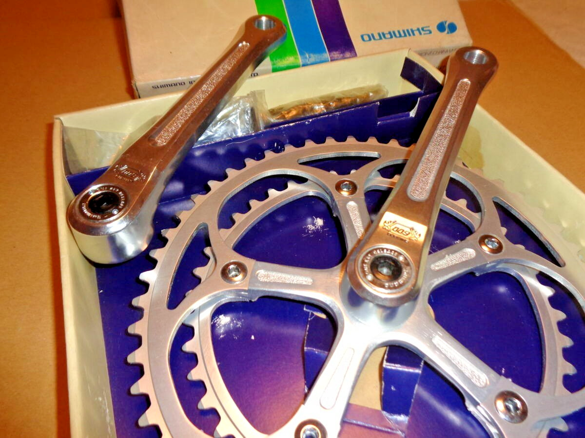 SHIMANO 600EX Arabesque 165mm 52/42T PCD 130mm Chainwheel set With BSC 68mm BB