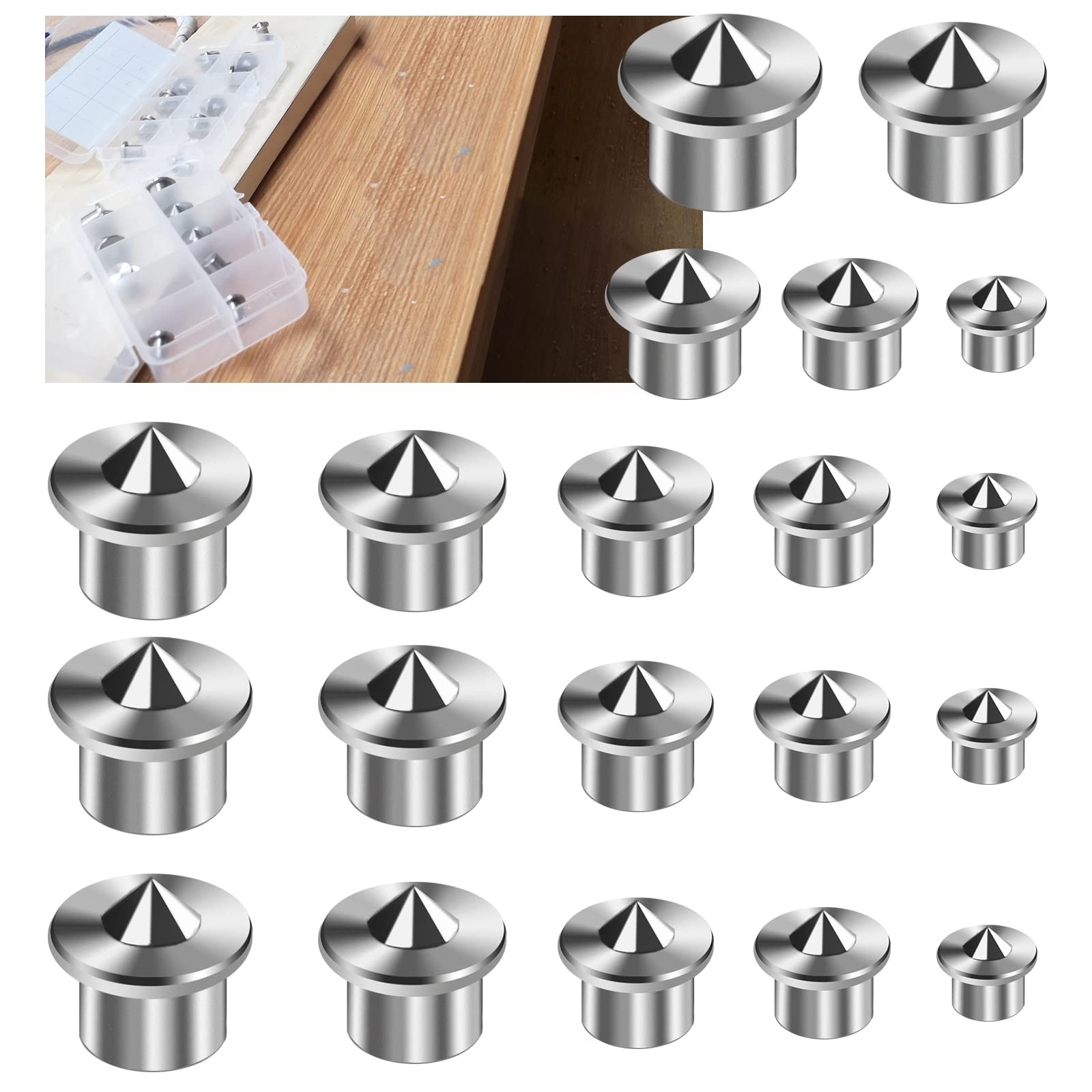 20PCS Stainless Steel Dowel Pin Centers 0.25 inches x 3.94 inches, Silver