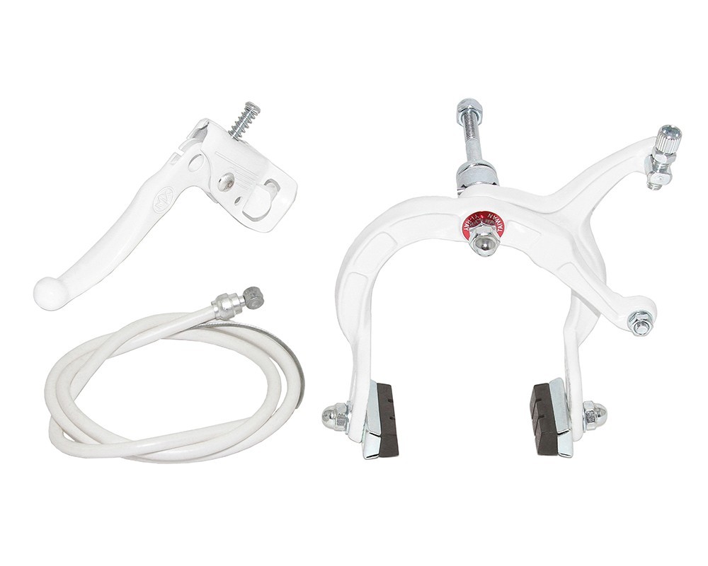 BMX Old School MX Front Brake Lever w/Cable Caliper Bicycle White.