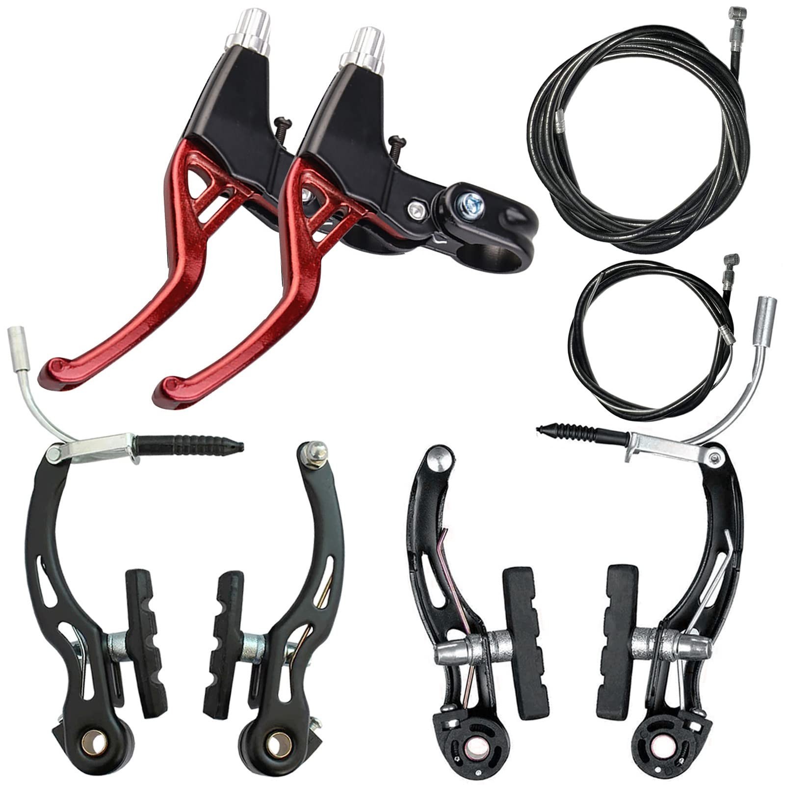 6-Piece Bicycle Brake Accessories Set – Aluminum Brake Levers, V-Brake, Brake Wi