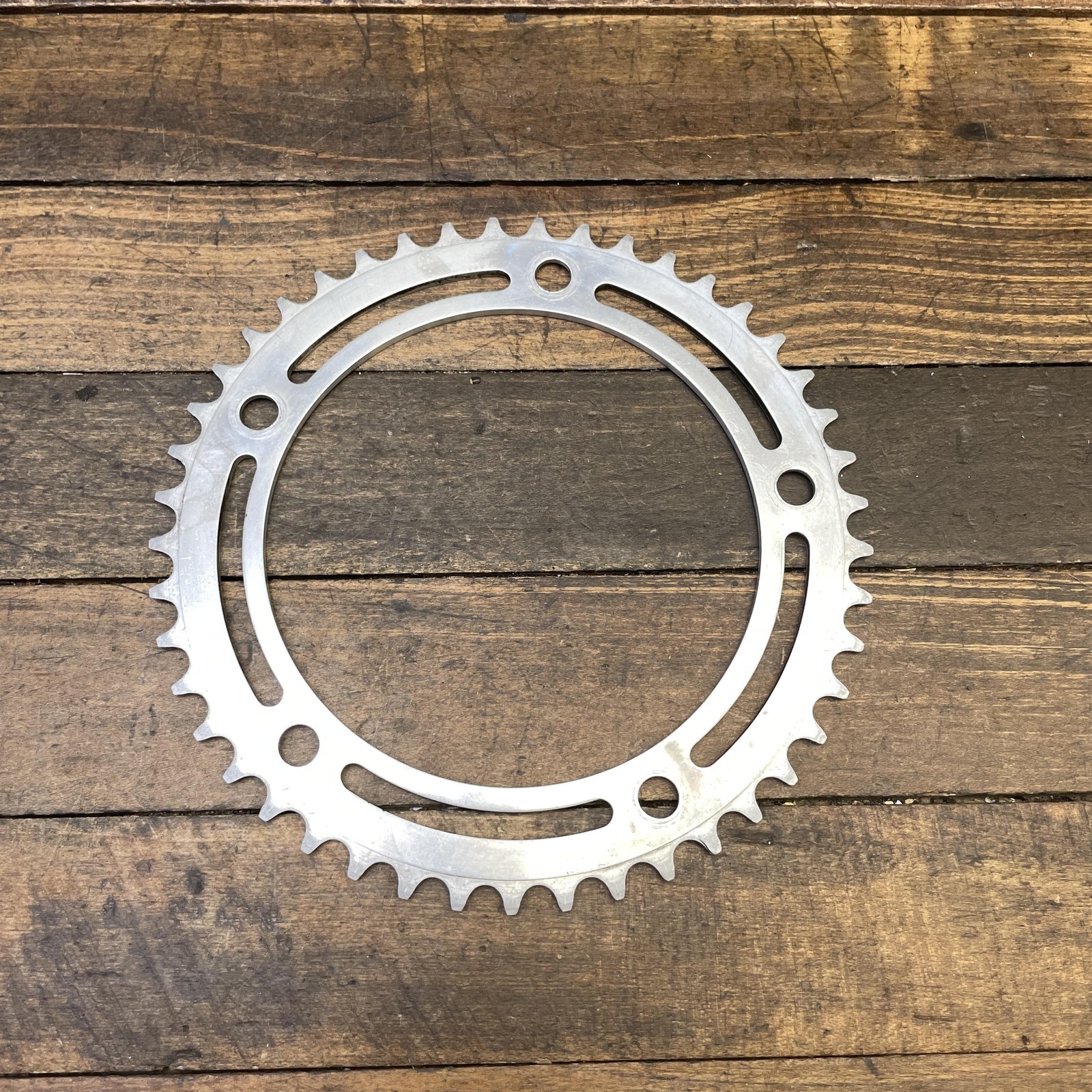 Vintage Zeus 45T Chainring 151 BCD 5-Arm Silver Aluminum Road Bike 45 Tooth