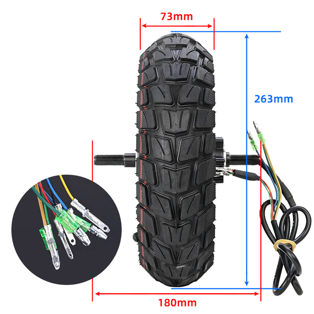 10In E-Scooter Hub Motor Wheel Waterproof Inflatable Rear Tire 500W 40V N5C9