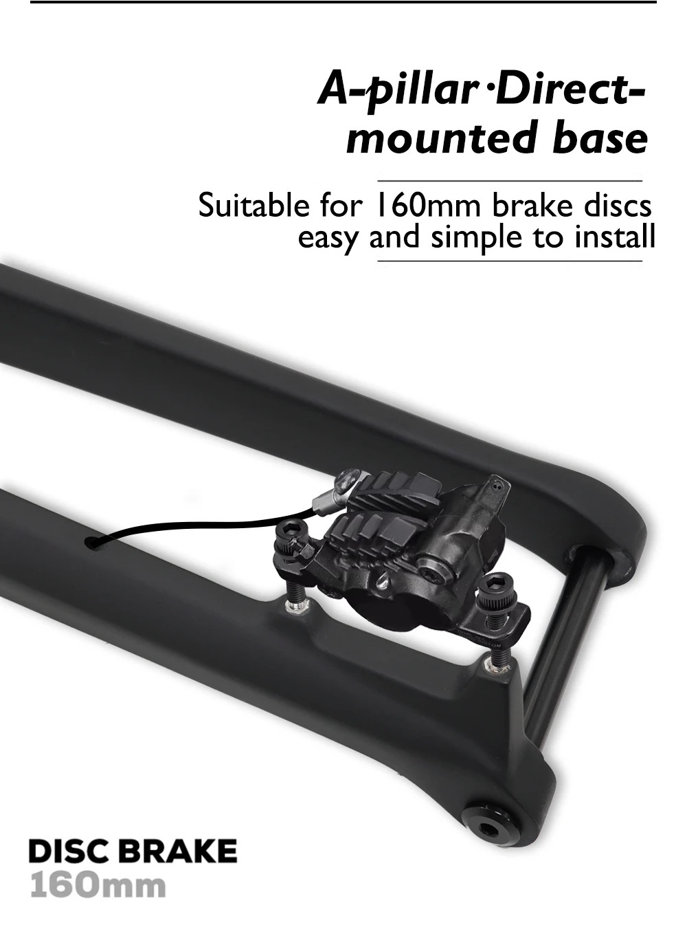 26/27.5/29 Inches Carbon Fiber MTB Boost Thru Axle Rigid Fork 15*110mm Tapered