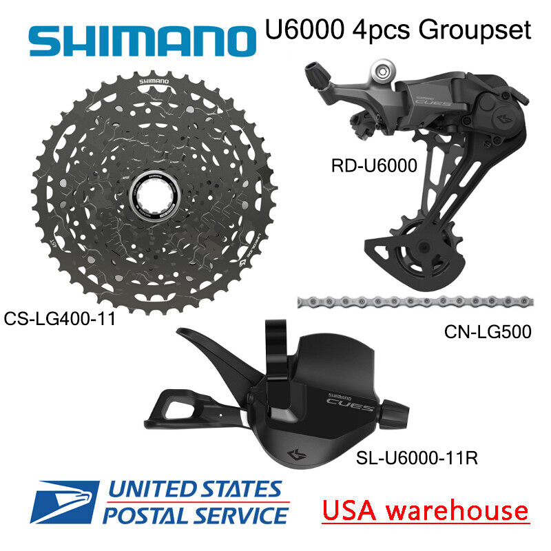 Shimano CUES U6000 4pcs 11 Speed Groupset Cassette Shifter Rear Derailleur Chain