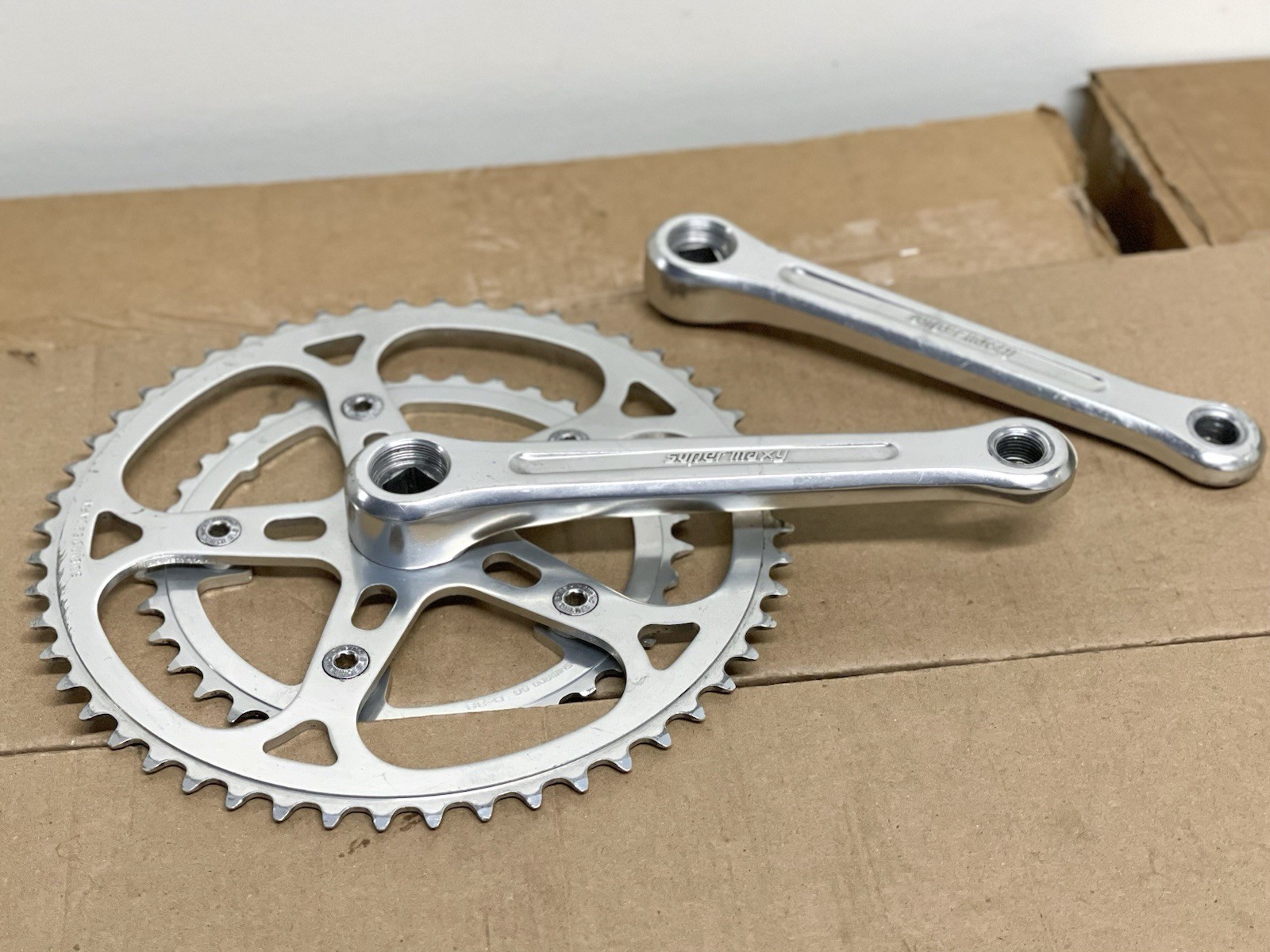 Vintage Sugino Super Maxy Crank Set 171mm Double Road Tour 52/38 Japan