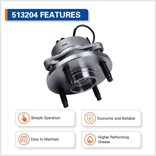 Pair 513204 Front Left & Right Wheel Hub and Bearing Assembly Compatible with