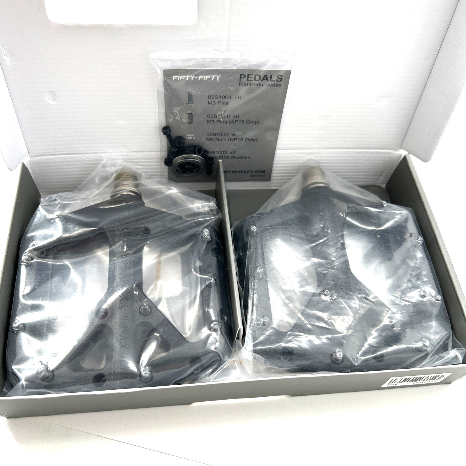 FIFTY-FIFTY Mountain Bike Pedals Non-Slip MTB Nylon Composite Black