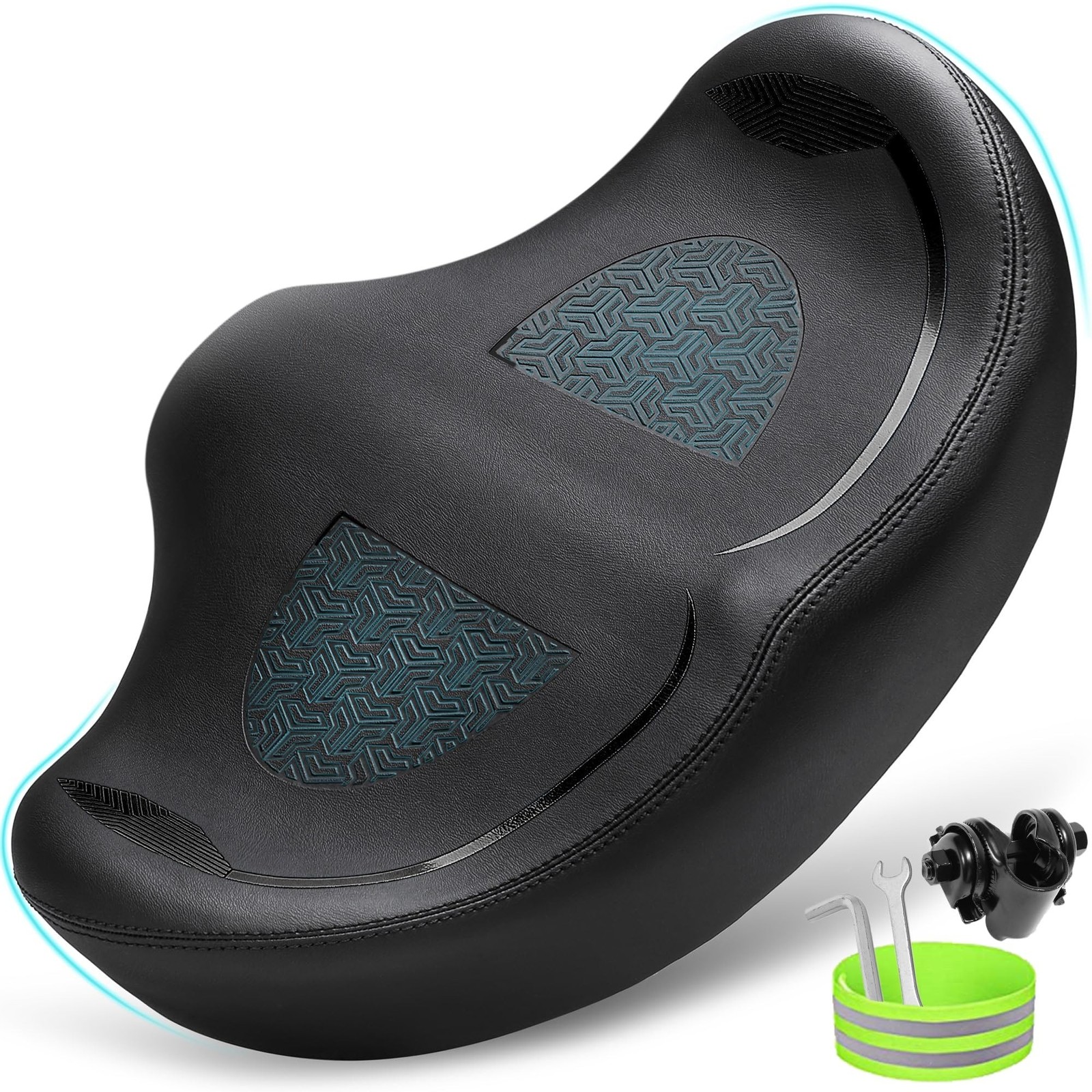 CDYWD Noseless Oversized Bike Seat for Men Women Comfort, Extra Wide Padded B…