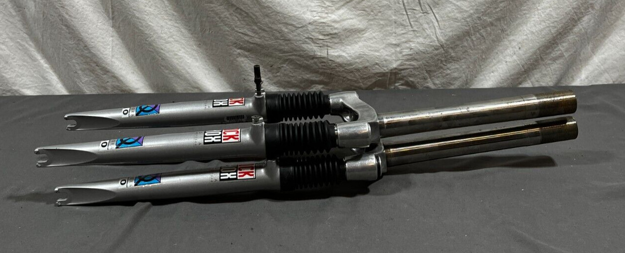 (2) Vintage Rockshox Quadra 10 Suspension Forks 255mm 1-1/4″ Threaded Steerers