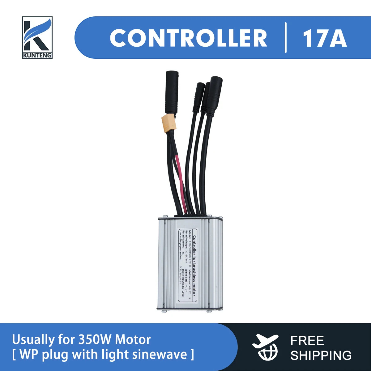 36V/48V 15-30A Waterproof Controller for Electric Bike with Light Function