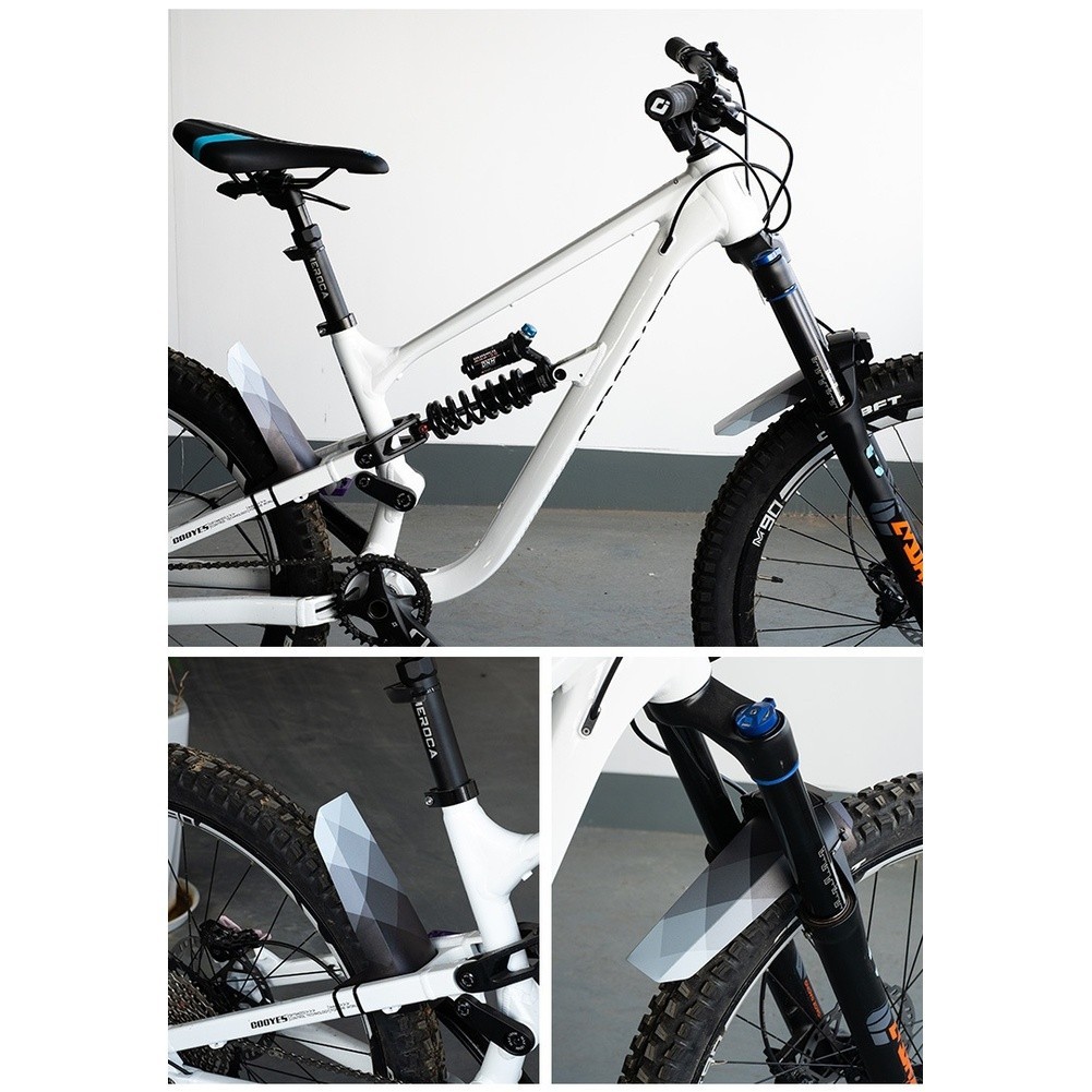 Foldable Mudguard for Mountain Bike Front and Rear with Secure Strap Attachment