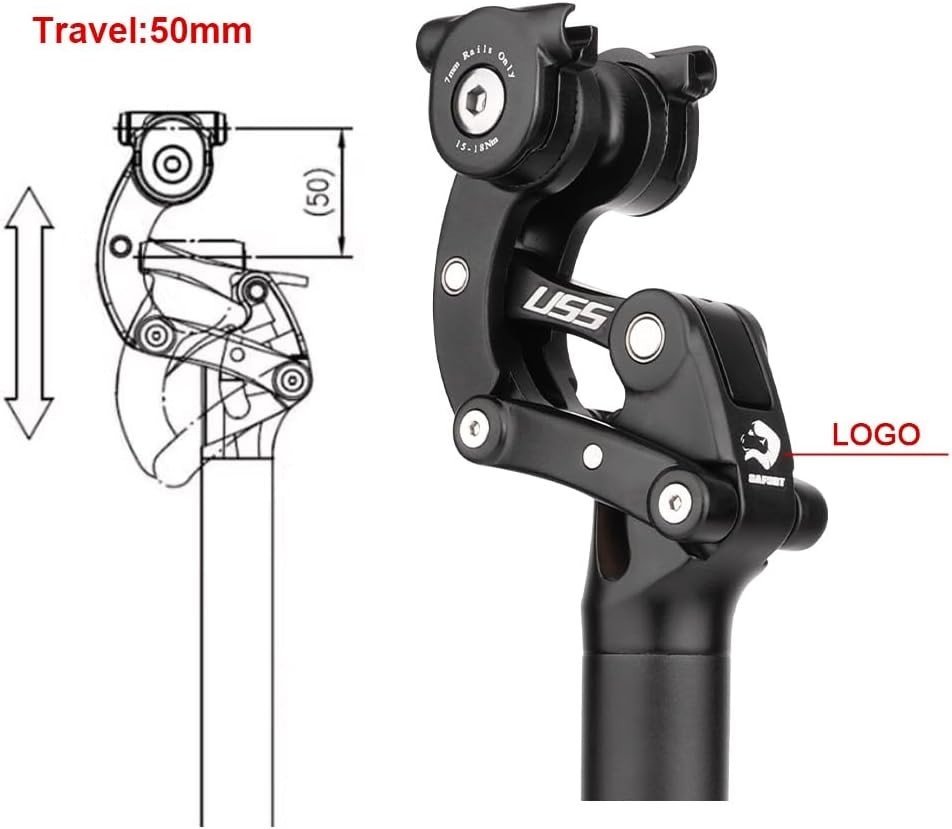 Safort Bike Suspension Seatpost Shock Absorb Bicycle Seat Post 27.2 30.9 31.6mm