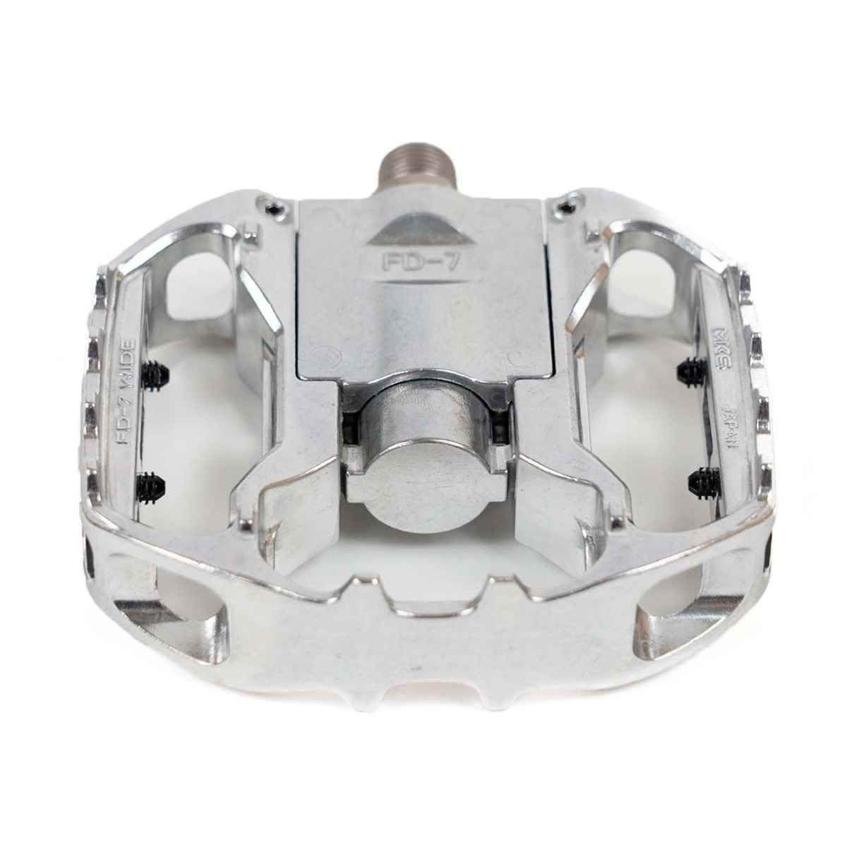 MKS FD-7 WIDE Folding Bicycle Pedals Silver Wide Platform Made in Japan