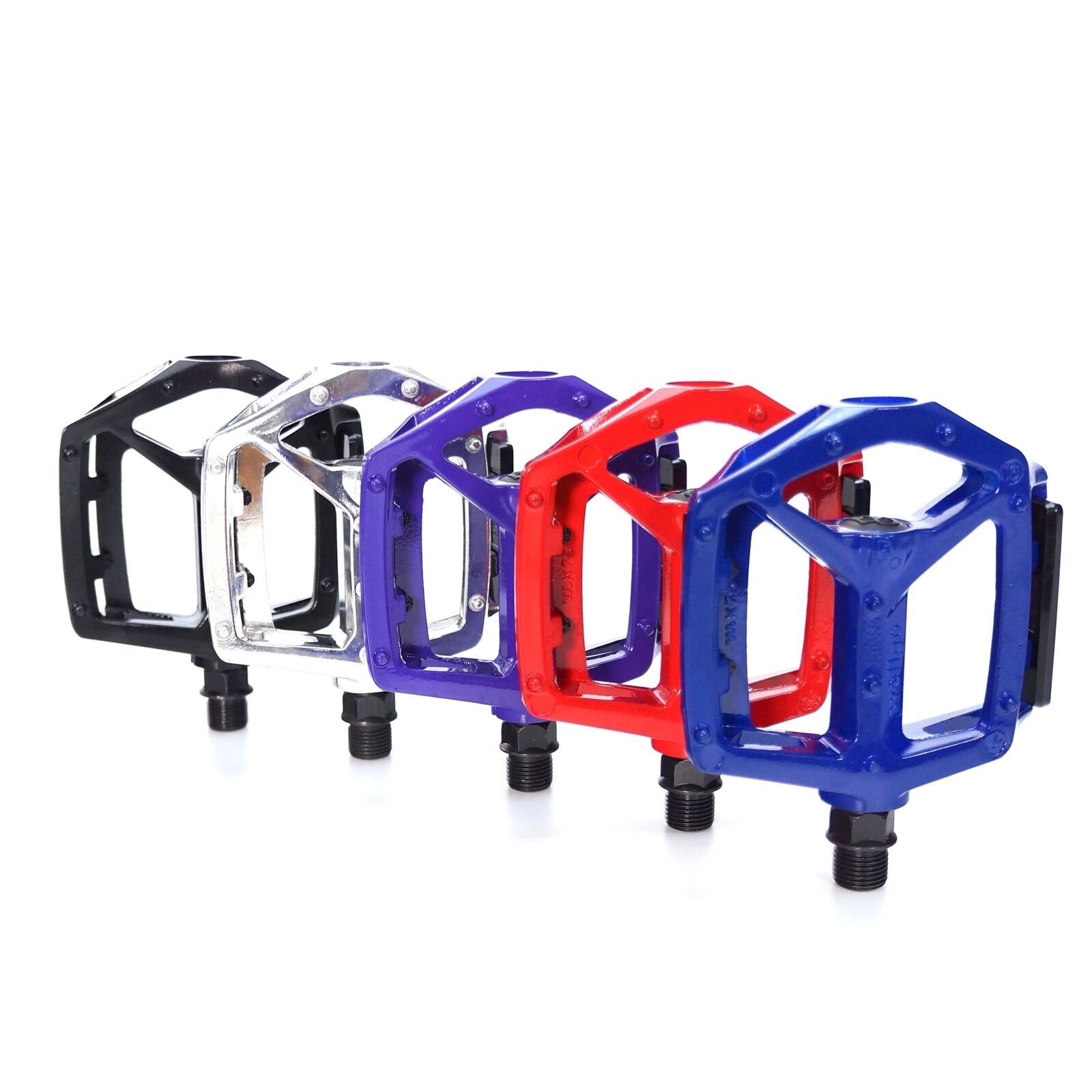 WELLGO MG-3 Fixed Pin Bike Pedals for MTB BMX DH Platform 9/16» Black Red Blue