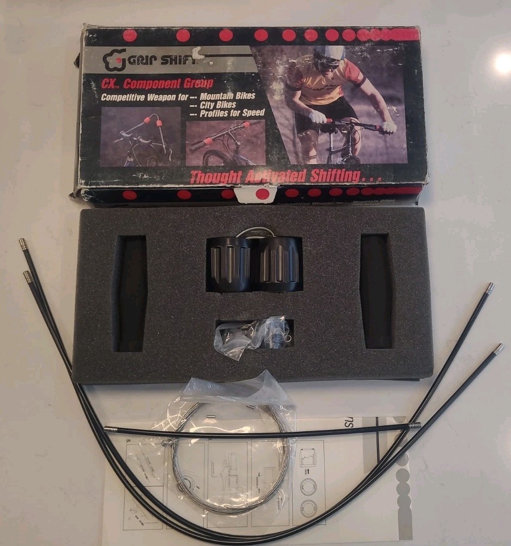 Vintage NOS Grip Shift CX Component Group Twist Shifter 80s Grab On (B3-G7)