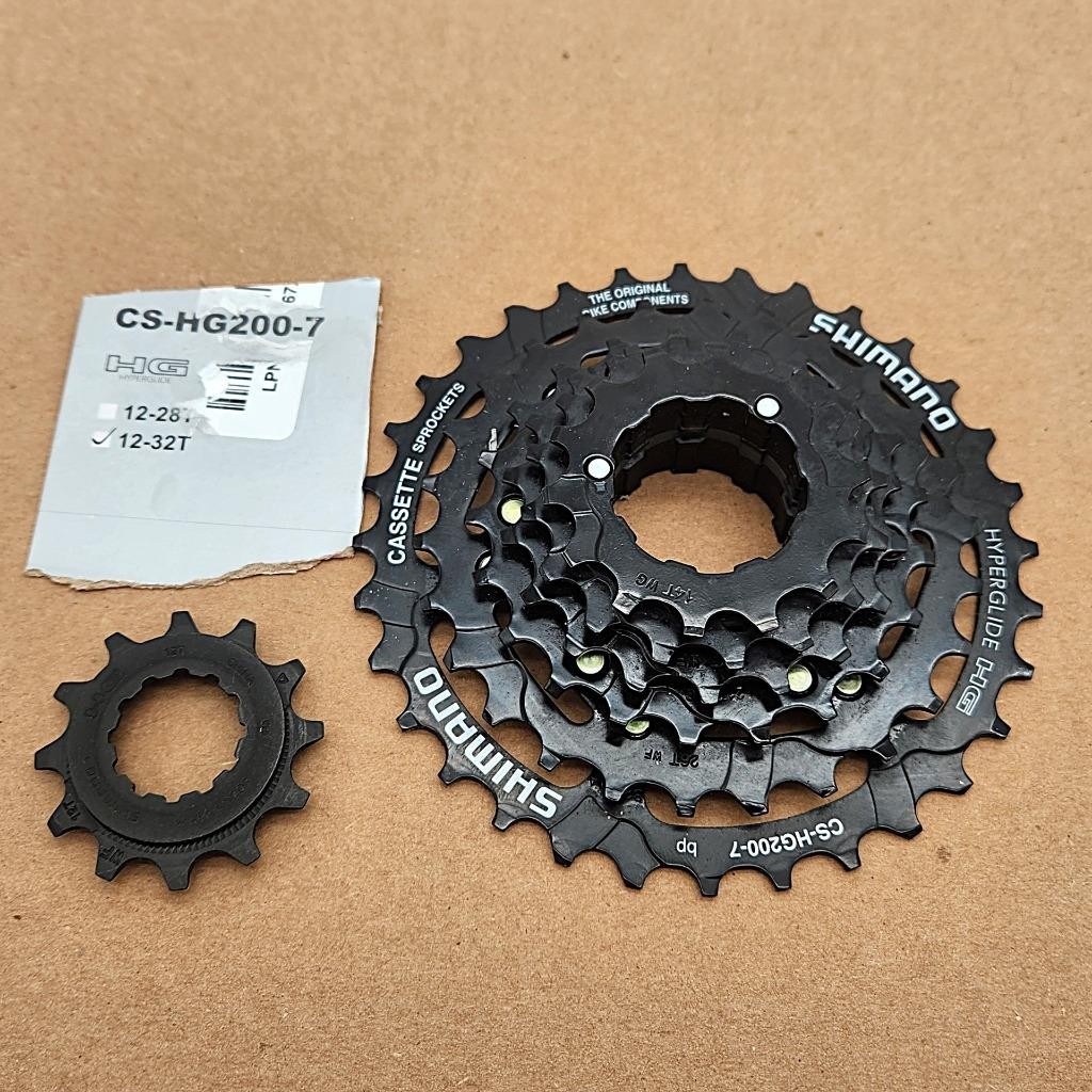Shimano Tourney CS-HG200 Bicycle Cassette 7 Speed 12-32T Black NO PACKAGE