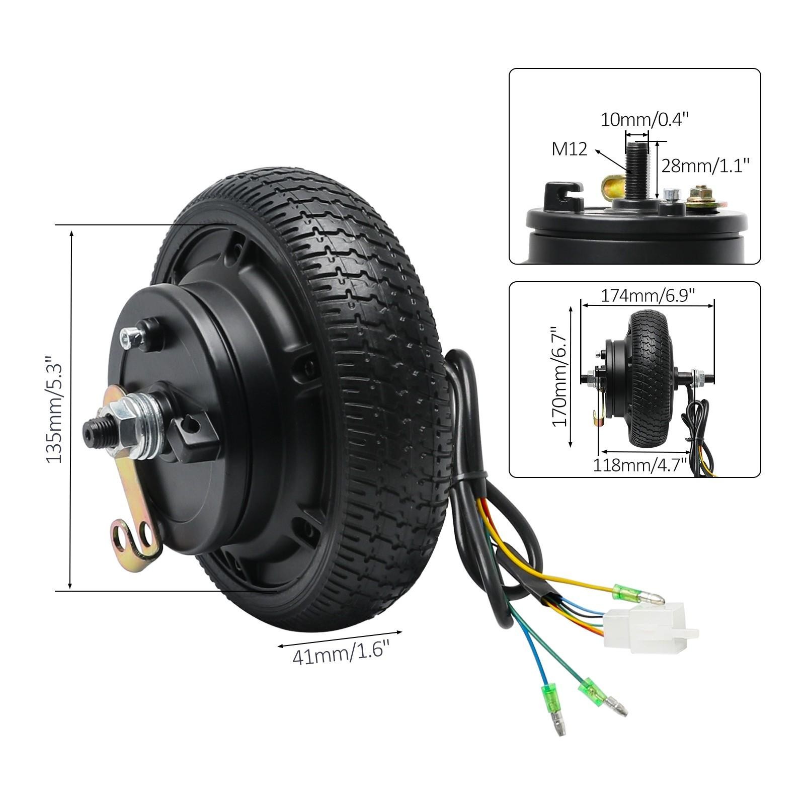 Electric Bike Hub Motor Kit 36V 250W Brushless Motor 6.5″Wheel Wheelbarrow EBike