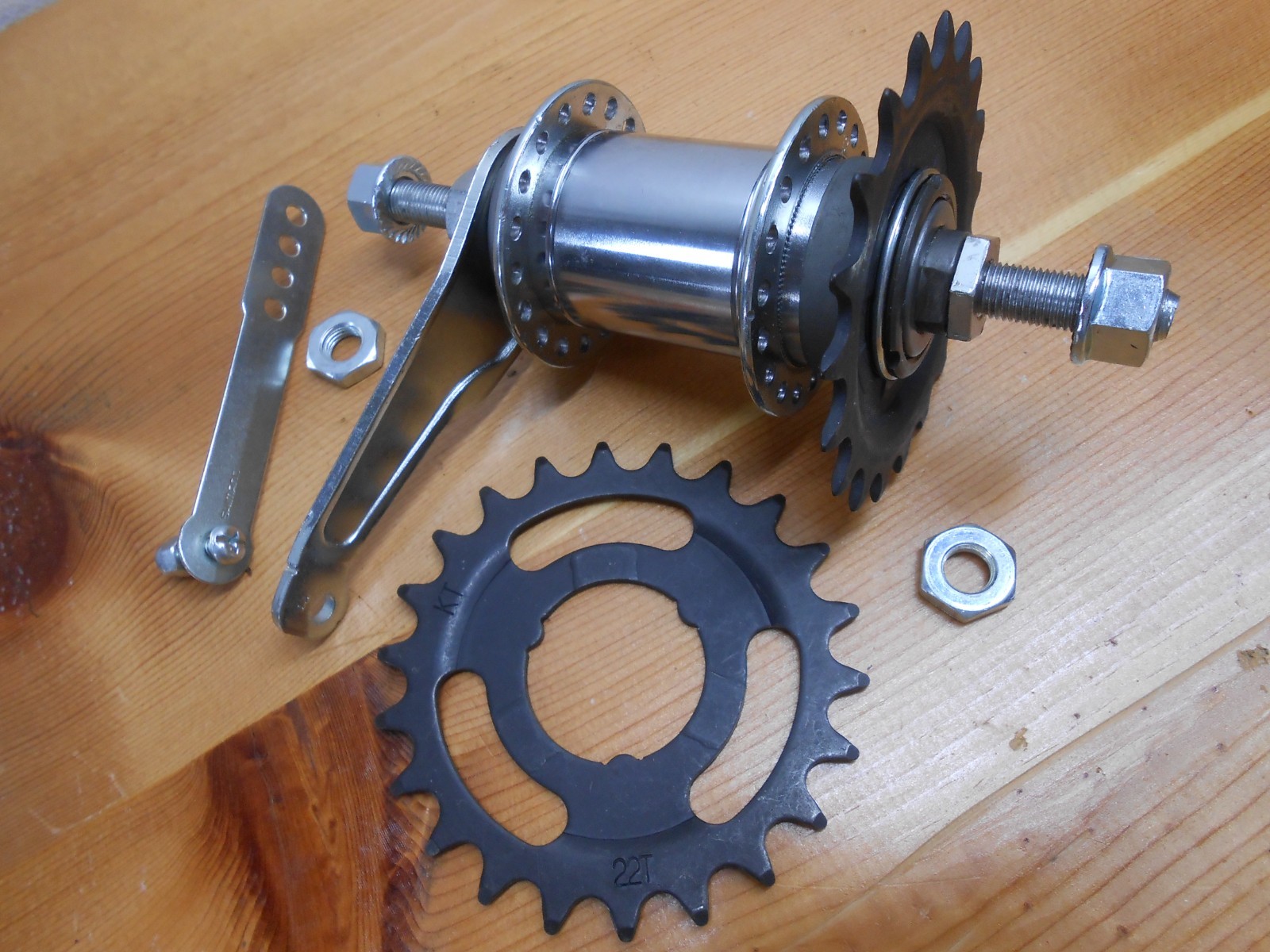 Shimano CB-E110 Coaster Brake Hub Chrome 110mm OLD 165mm Axle 10G Worksman
