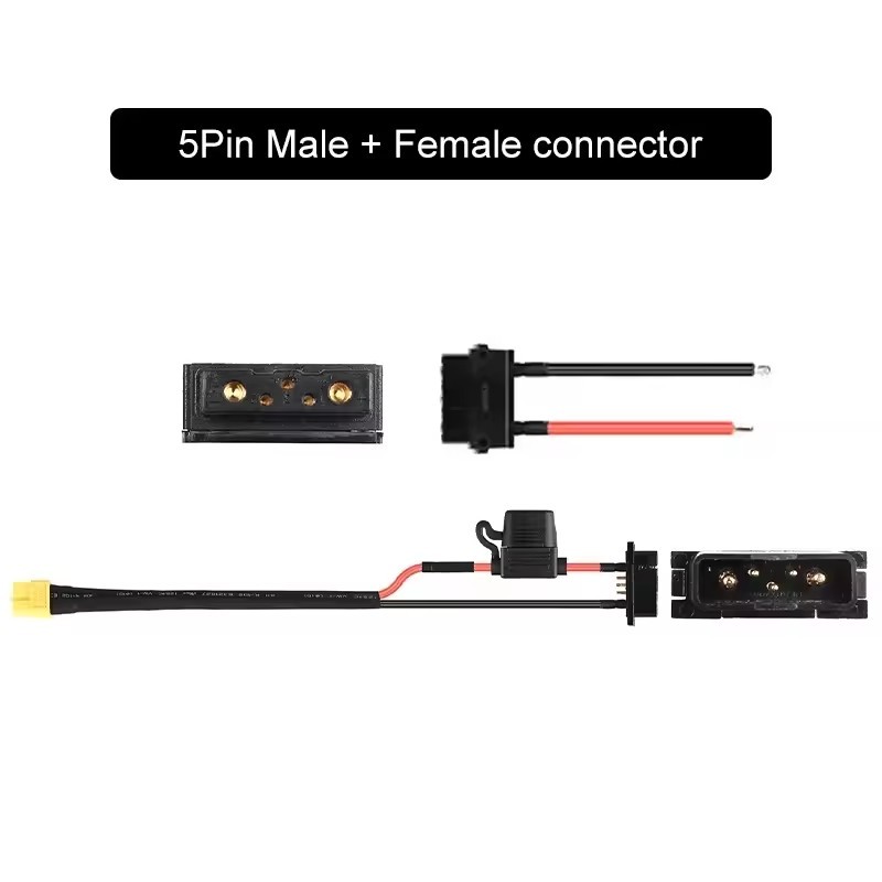 5/6Pin Male /Female Hailong Battery Discharge Connector eBike Power Battery Base