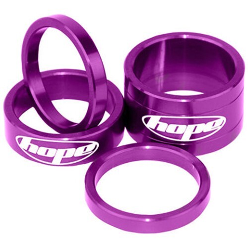 Hope Space Doctor 2x5mm 1x10mm 1x20mm Spacers For 1-1/8″ Steerer Purple – New