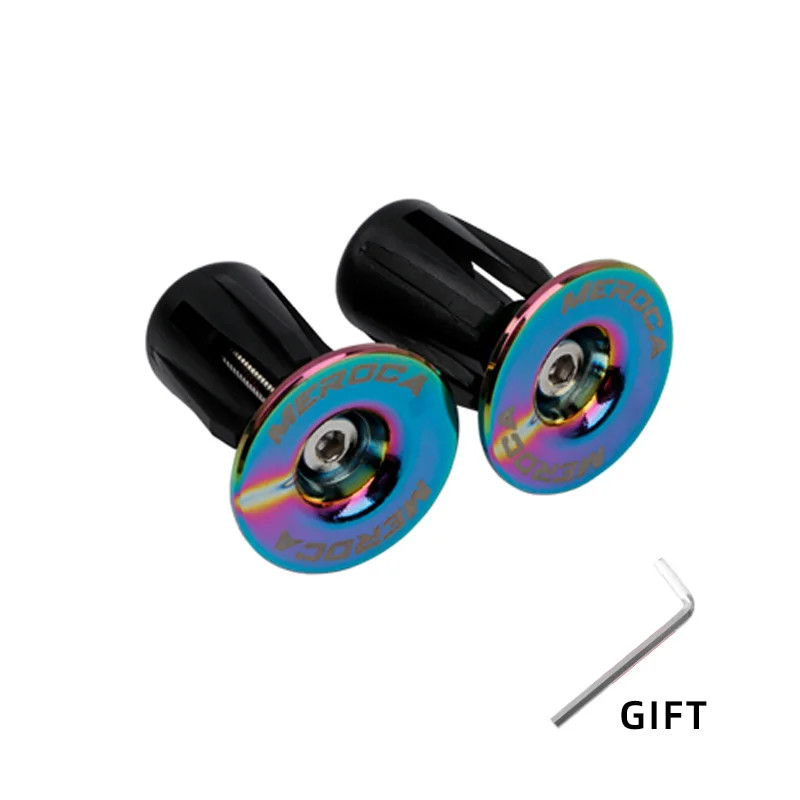 1 Pair Bike Handlebar End Plugs Aluminum Alloy MTB Road BMX Grip Caps