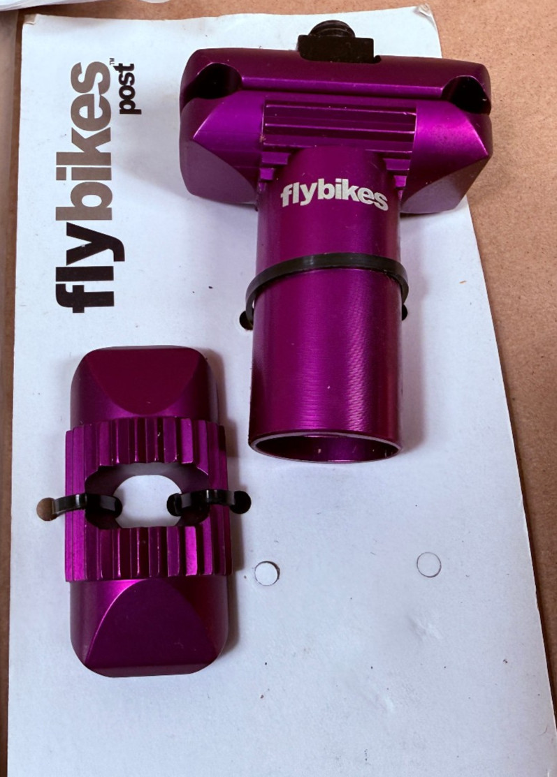 New Flybikes Micropost BMX Bike Seatpost 50mm Aluminum Purple – Free Shipping