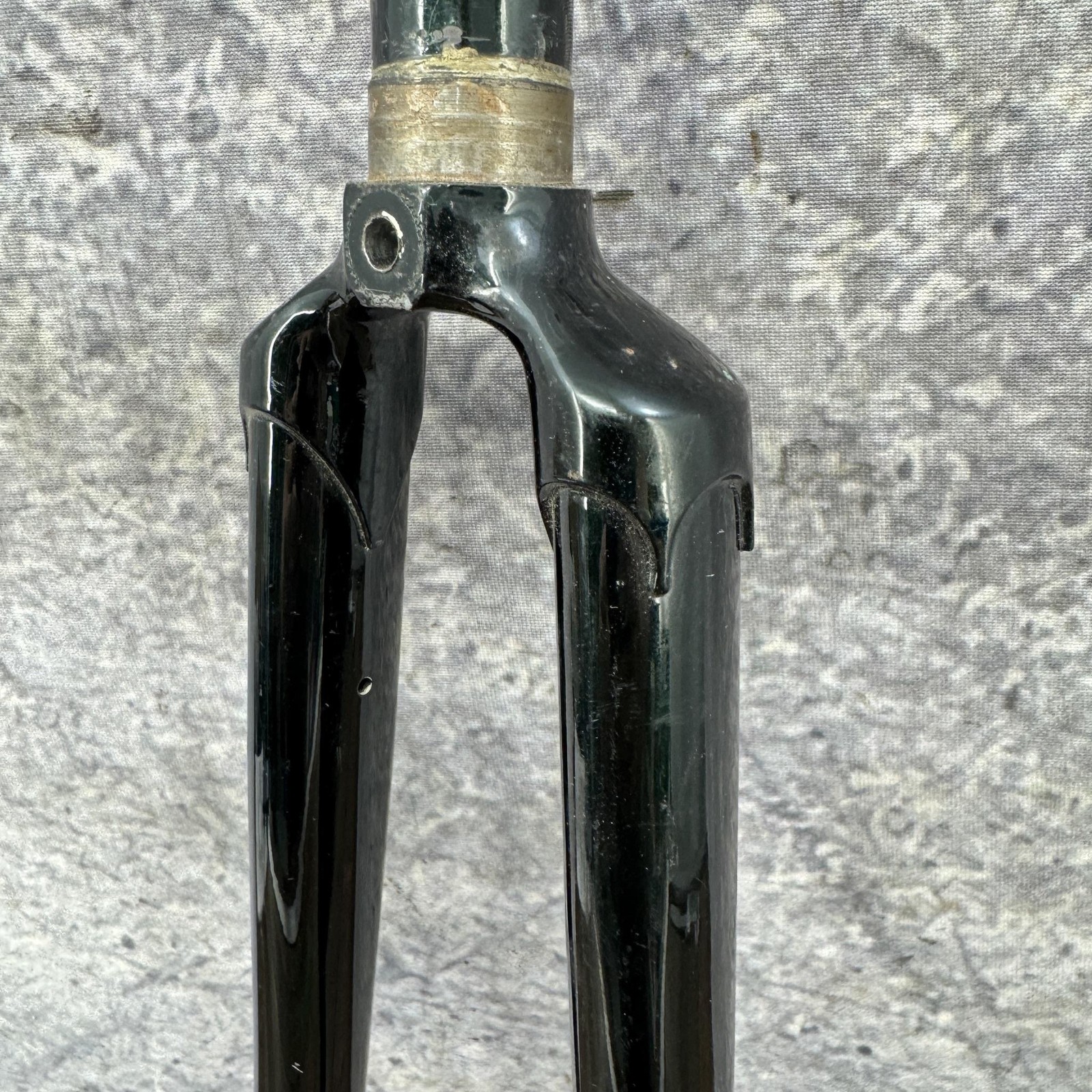 Vintage Campagnolo 700c Road Bike Fork 1 In Threaded Green Steel 6.5