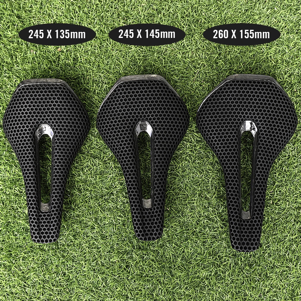 3D Printed Full Carbon Bicycle Saddle 135/145/155mm MTB Gravel Road Bike Seat
