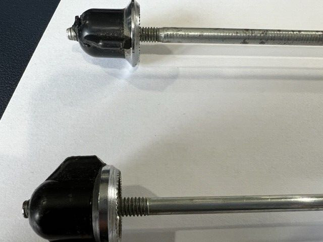 ! TWO VINTAGE MAILLARD SKEWERS NOT MATCHING NICE SHAPE QR QUICK RELEASE BICYCLE