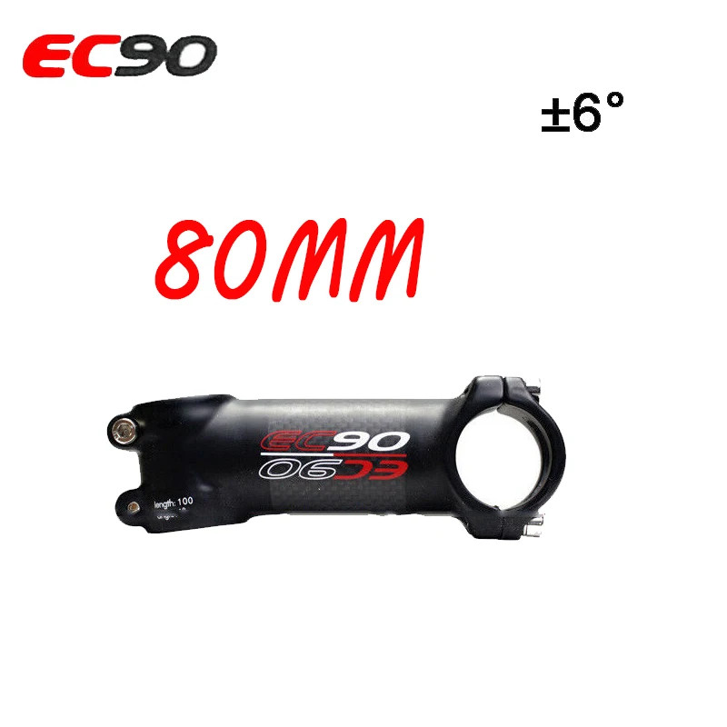 Carbon Fiber 31.8mm MTB Road Bicycle Stem 6/17 Degrees 60-120mm Handlebar Stems