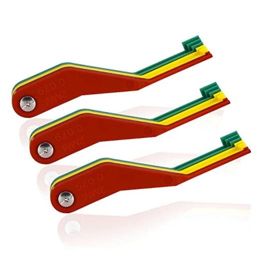 3 Pack 9-Piece Brake Pad Thickness Gauge Set, Measure Tool for Plastic 3PCS