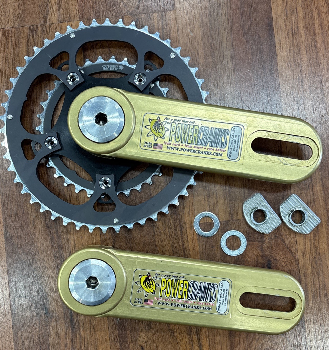 PowerCranks Adjustable Crankset 145 150 155 165 170 175 180 Rare USA Gold