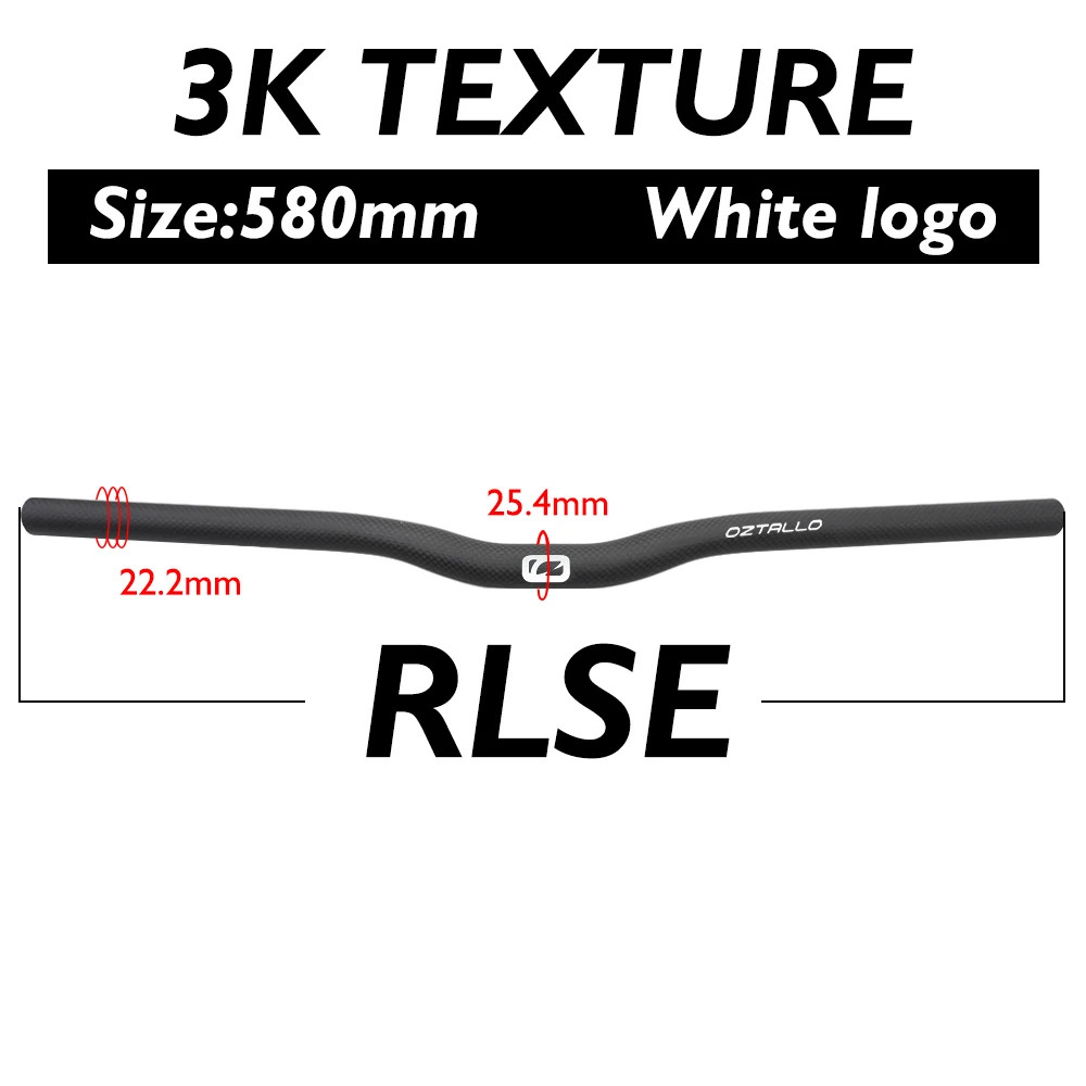 Carbon Fiber Mountain Bike Handlebars 25.4mm Clamp Diameter Flat Riser Bar