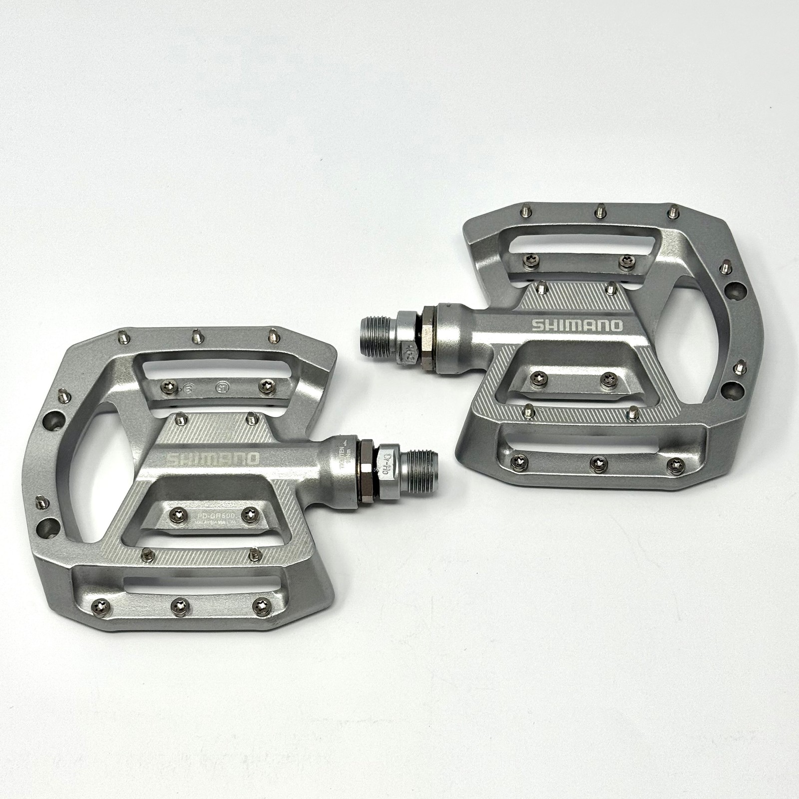Shimano PD-GR500 Flat Pedals For Mountain Bike Off-Road Silver All New In Box