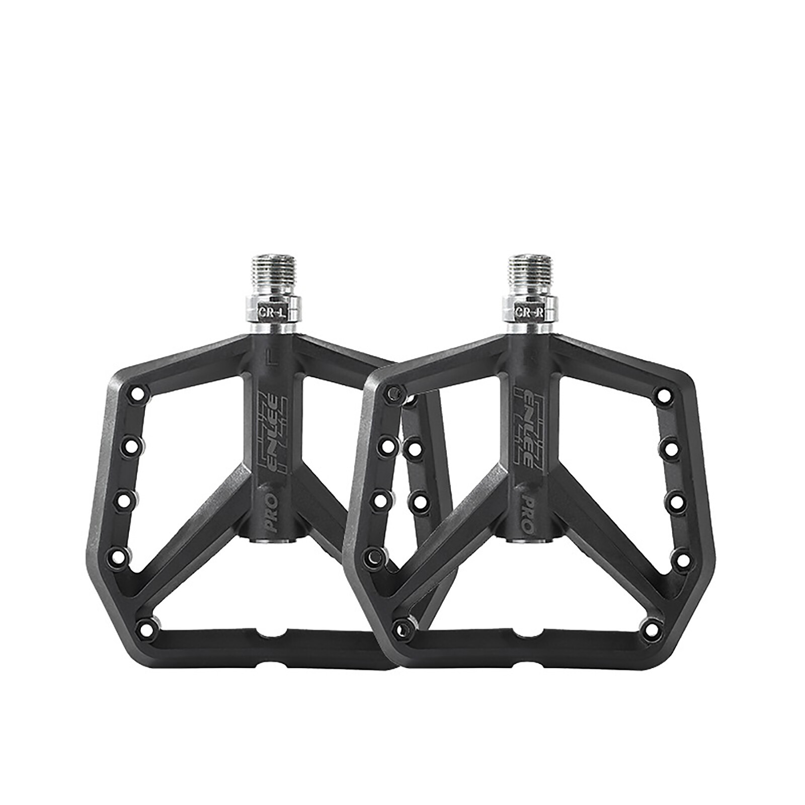ENLEE 2PCS Mountain Bike Pedal Bicycle Wide Nylon Flat Sealed Bearings 9/16 inch