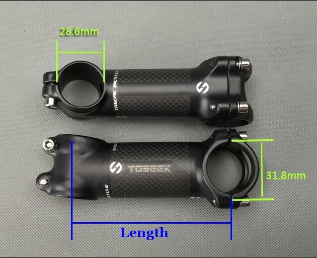 Aluminum Carbon 6/17° MTB Road Bike handlebar Stems Bicycle bar Stem 31.8*60-120