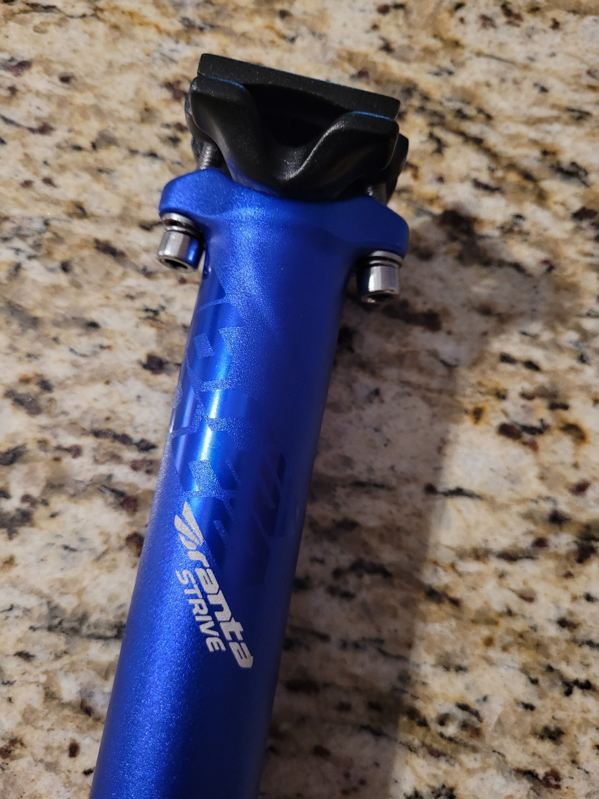 Branta Strive Seat Post 31.6mm x 350mm Long Ano Blue Aluminum Zero Offset