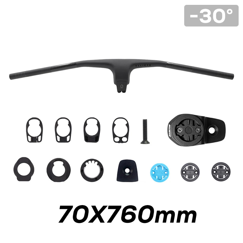 -30 Degree Full Carbon Fiber Internal Cable Integrated Cockpit MTB Handlebar