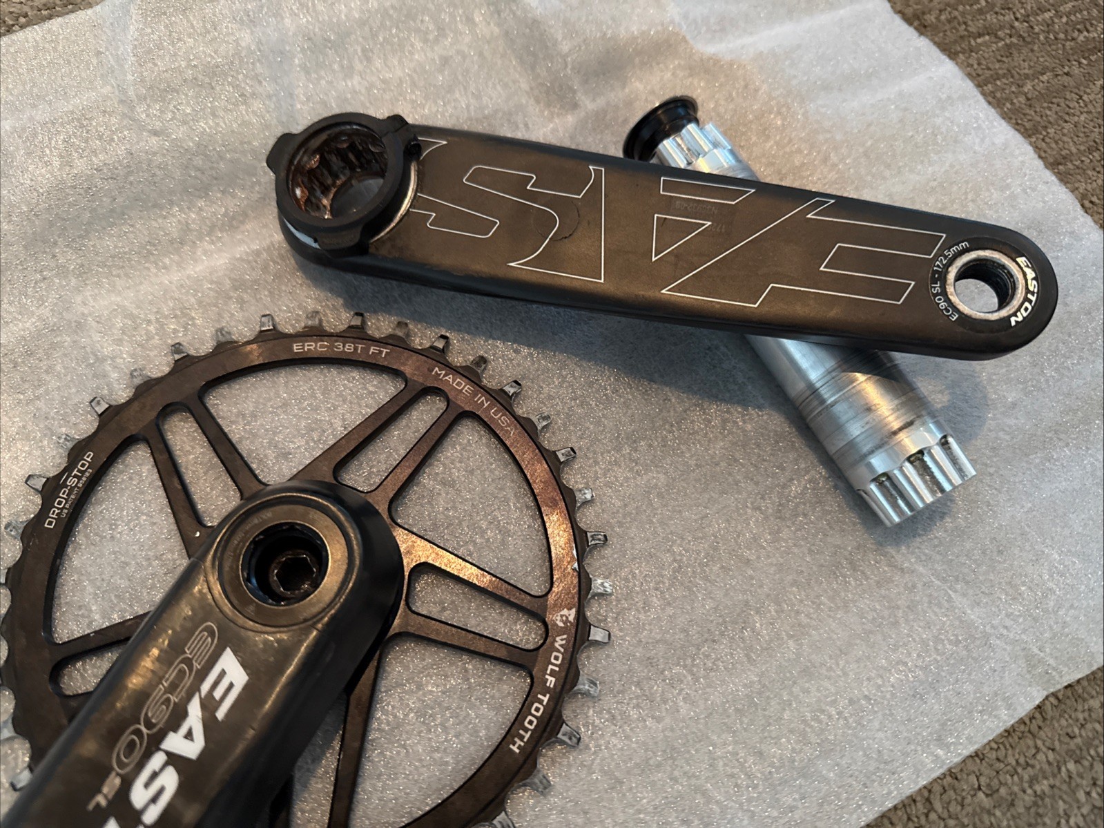 Easton EC90 SL Carbon Crankset 172.5mm CINCH Road Gravel Wolftooth 38t