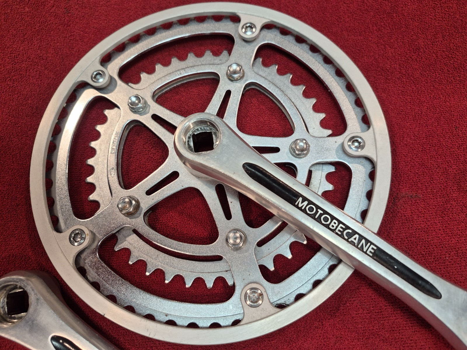 Vintage SR “MOTOBECANE” Road Double Crank Arm Set – 170 mm with 52/42T Chainring