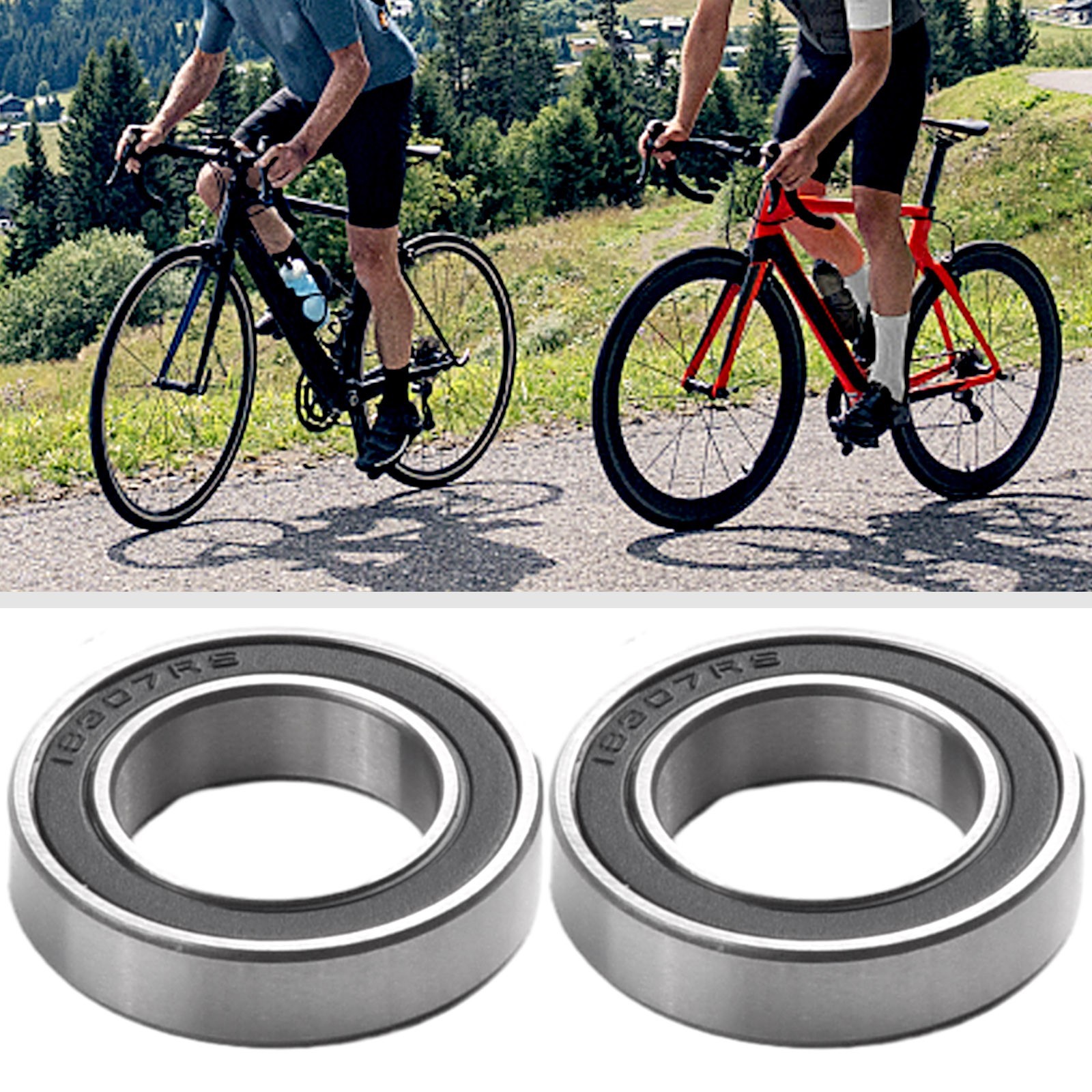 2 Packs Center Shaft Bearing Bike Bearings Bicycles Front And Rear Axles