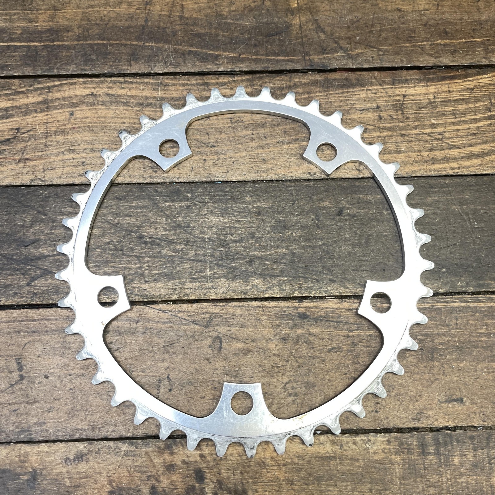 Vintage Shimano 42T Chainring 130 BCD 5-Arm Silver Alloy 80s Road Bike Aluminumu