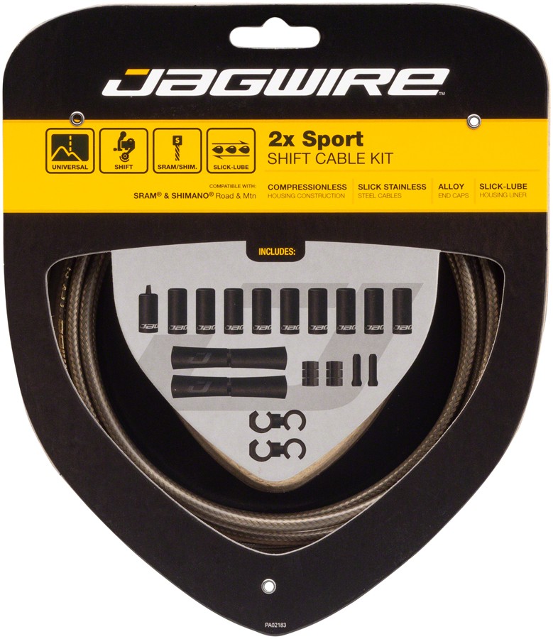 Jagwire Carbon Silver Bike Cable & Brake Shift Kit – Universal Sport & SRAM/