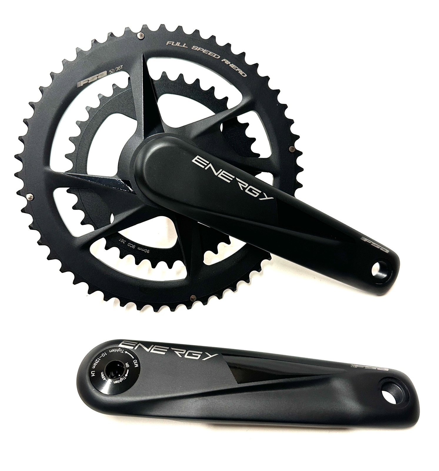 FSA Energy Modular BB386EVO Road Gravel Crankset 175mm 9/10/11/12 52/36t New