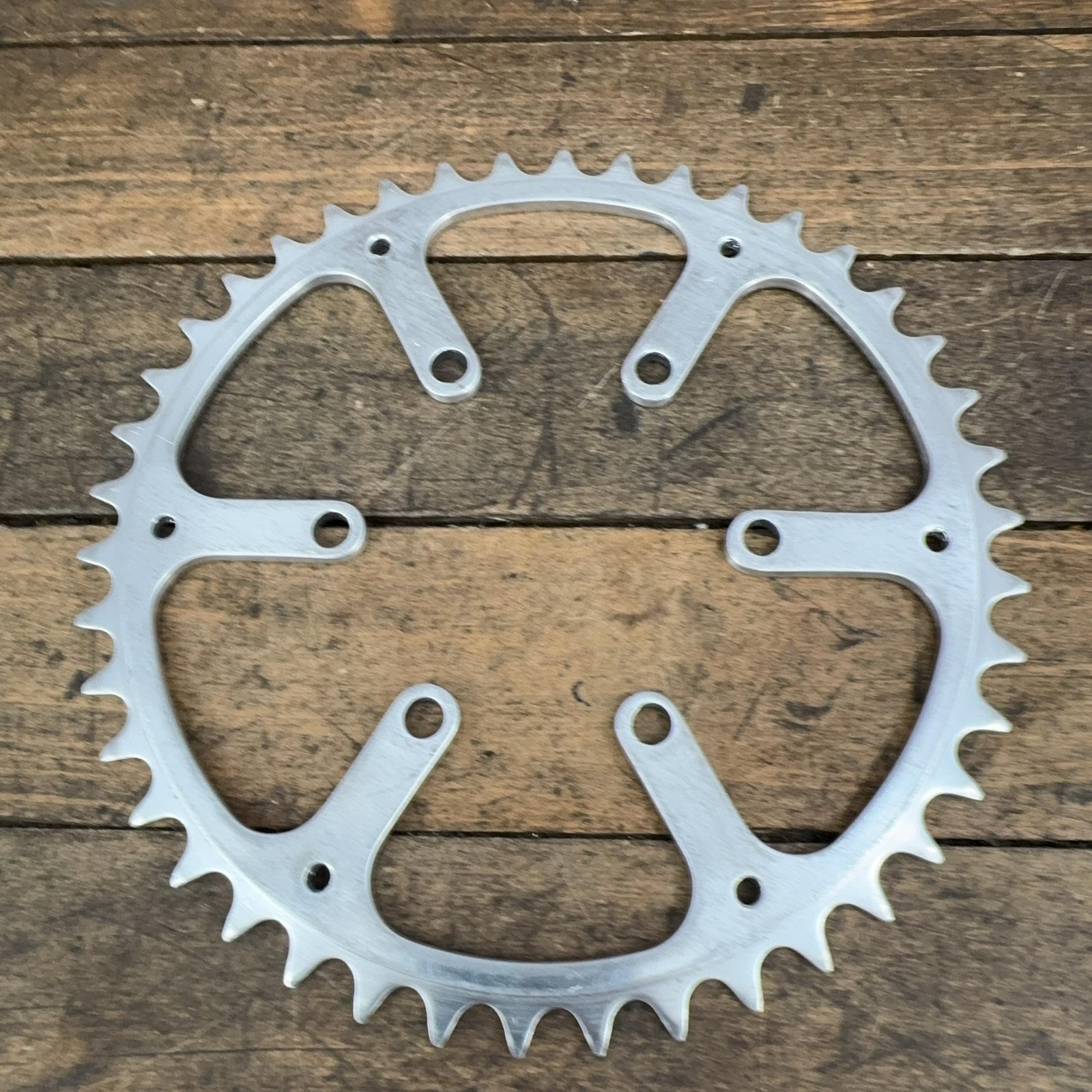 Vintage TA 48T Chainring 80 BCD 5-Arm Silver Aluminum Bike Outer 48 Tooth