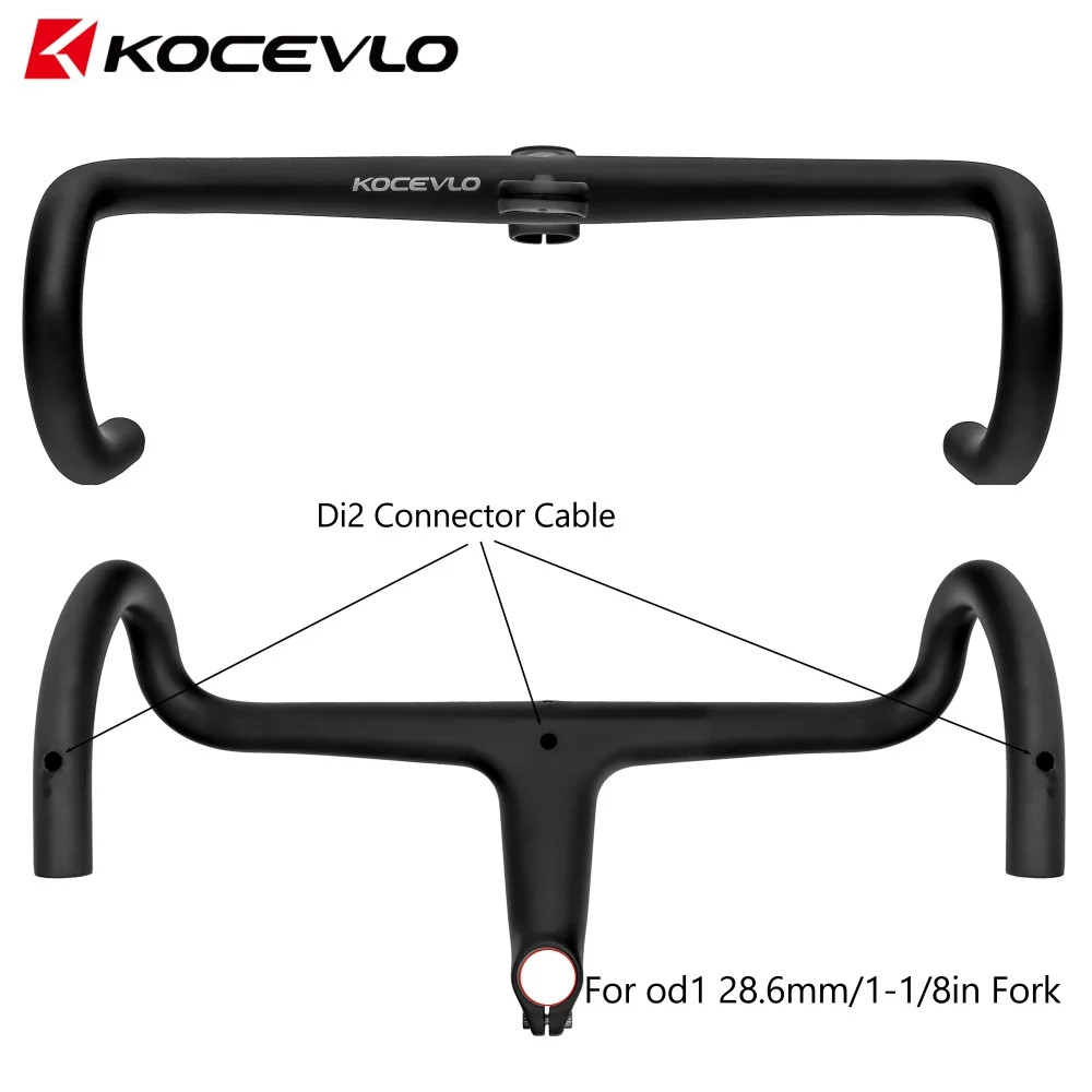 Road Bicycle Ultralight Carbon Stem Integrated Handlebar for 28.6mm with Spacers