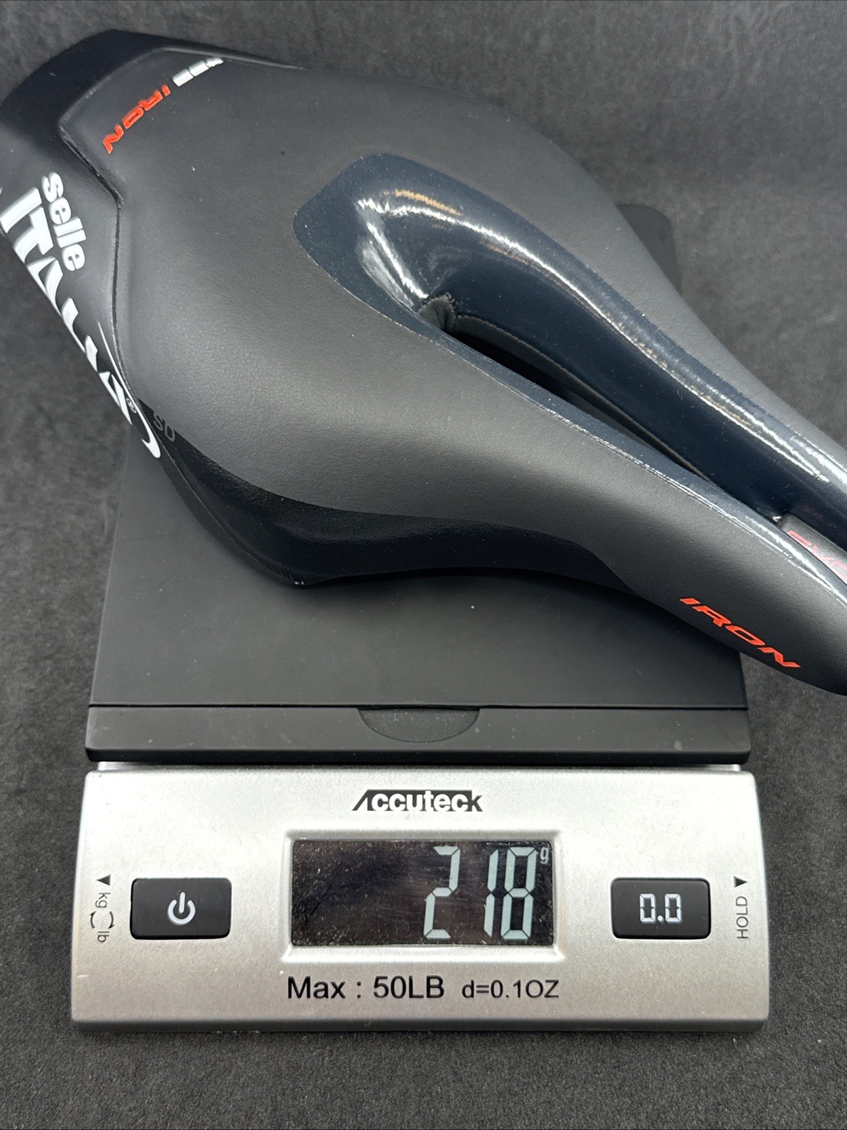 Selle Italia Iron EVO Superflow Carbon Rail Tri Saddle 256mm x 132mm MSRP $325