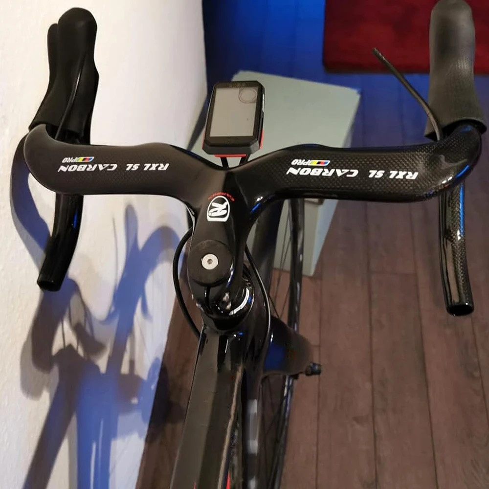 Integrated Carbon Bicycle Handlebar, Road Bike Drop Bar 400mm, 420mm, 440mm