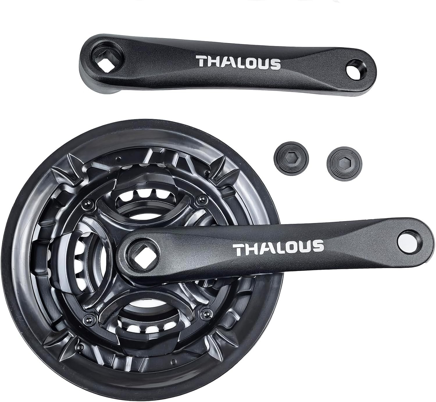 THALOUS Bicycle Crankset 6 7 8 Speed 42/34/24T Universal Square Crank Set 170MM